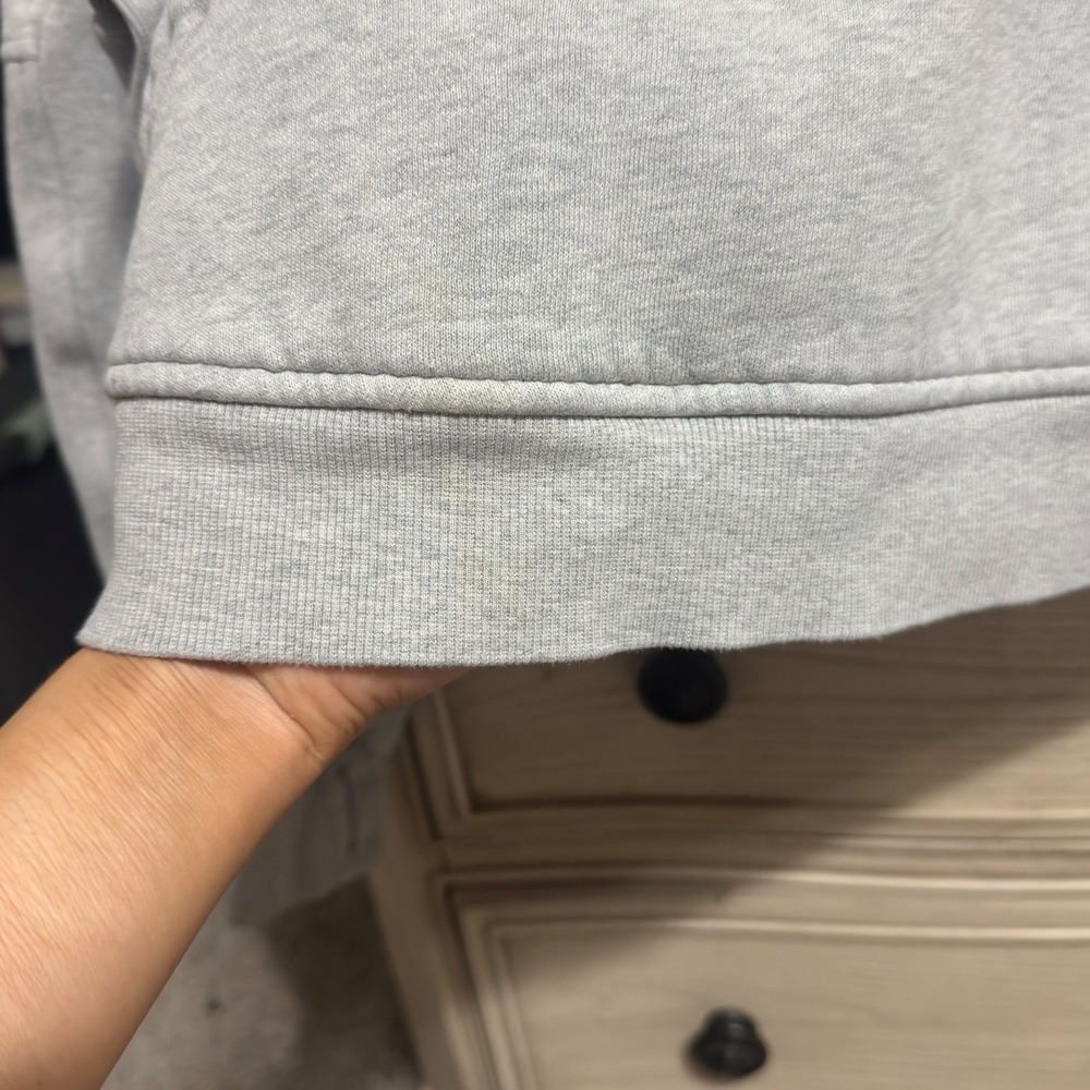 Lululemon Scuba Oversized Half Zip Hoodie Heathered Core Ultra Light Grey XS/S